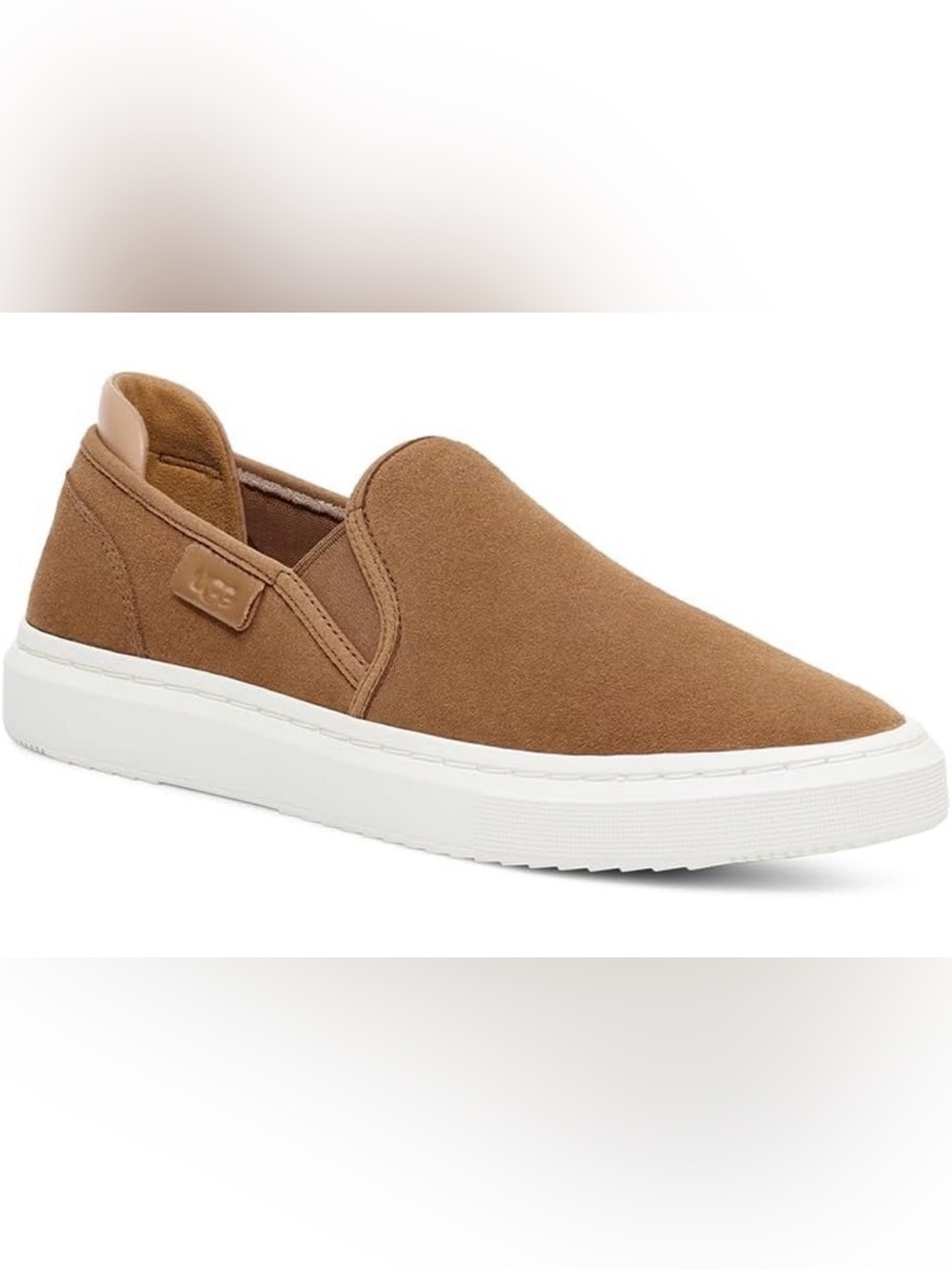 NWT UGG Alameda Slip-On in Chestnut with White Sole
